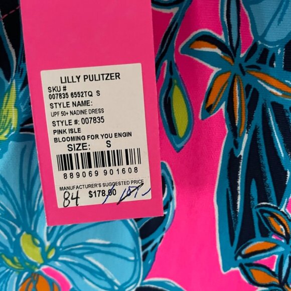 Mini Dress Size S Lilly Pulitzer UPF 50+ Nadine Chillylilly Pink Isle Blooming - Picture 4 of 4
